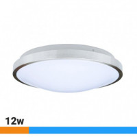 Aplique Led Techo Redondo Plata 12W Luz Fría AIRMEC