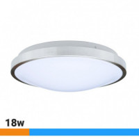 Aplique Led Techo Redondo Plata 18W Luz Fría AIRMEC