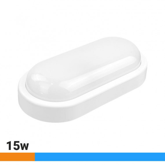 Aplique Exterior Led Ovalado Luz Fría AIRMEC 15W