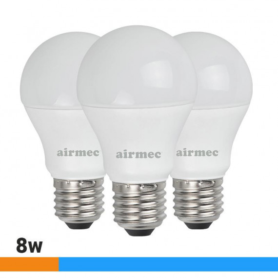 Bombillas Led Pack 3 8W A60 E27 Luz Fría AIRMEC