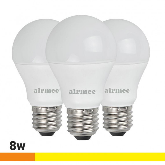 Bombillas Led Pack 3 8W A60 E27 Luz Cálida AIRMEC