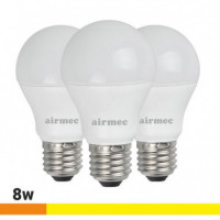 Bombillas Led Pack 3 8W A60 E27 Luz Cálida AIRMEC - Guanxe Atlantic Marketplace