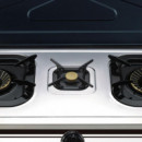 Cocina de Gas Inox con Tapa AIRMEC 3 Fuegos