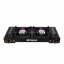 Cocina Gas Doble con Bombona + Plancha AIRMEC