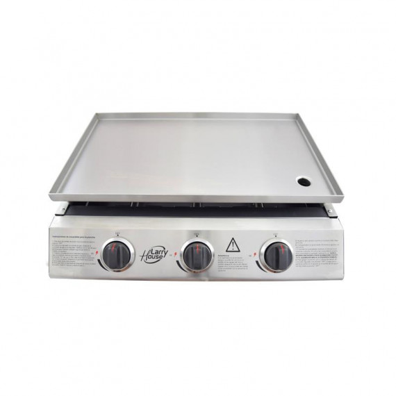 Plancha de Asar Inoxidable LARRYHOUSE 3 Fuegos