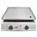 Plancha de Asar Inoxidable LARRYHOUSE 2 Fuegos