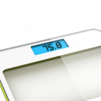 Báscula de Baño de Cristal 150 Kgs Blanco y Verde LARRYHOUSE