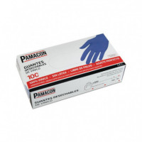 Caja Guantes Vinilo Azul Talla M 100 Pcs PAMACON