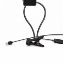 Soporte Smartphone Kit L01 Pinza Luz 3.5" Negro XO