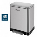 Papelera de Cocina Pedal Inox BENOTTI 45 Litros