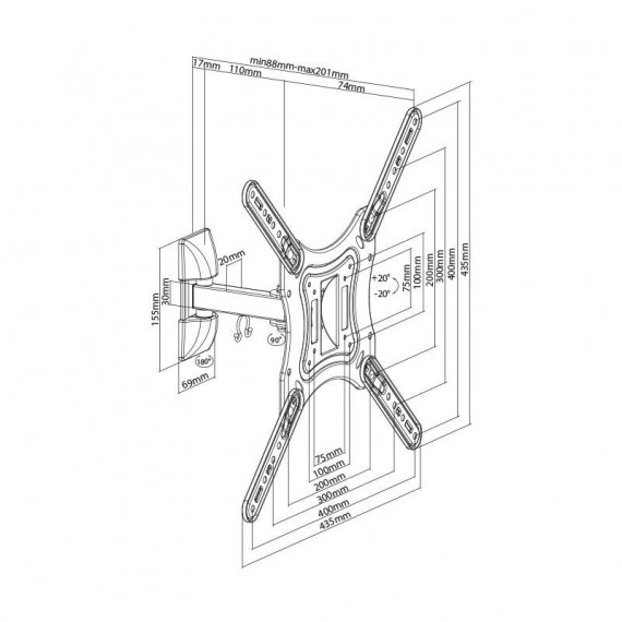 Soporte de Television Fijo 23-55" LARRYHOUSE - Guanxe Atlantic Marketplace