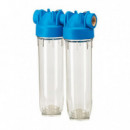 Portafiltro Doble 10"- 3/4" Transparente BENOTTI