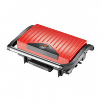 Sandwichera Roja 1.500W Placas Lisas LARRYHOUSE