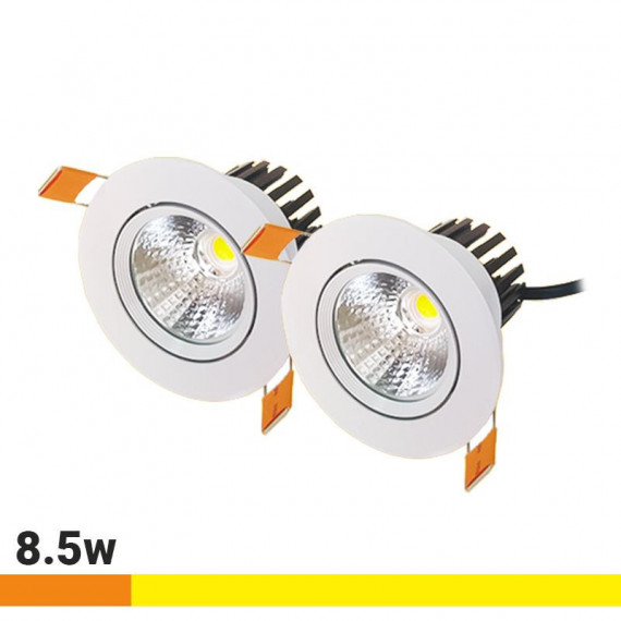 Focos de Techo Led Kit 2 Empotrables 8.5W Luz Calida AIRMEC