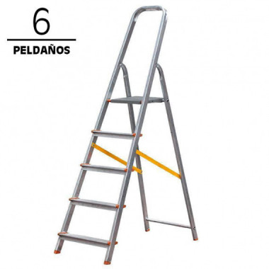Escalera Aluminio con Cinta AIRMEC (6 Pelda&ntilde;os)
