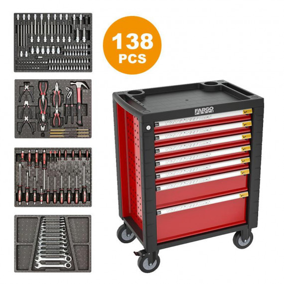 Carro Herramientas 7 Cajones 138 Pcs FARGO TOOLS
