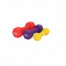 Juego de 6 Mancuernas Hexagonales de Neopreno con Soporte HEIMSPORT