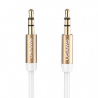 Cable Audio Auxiliar 1.0M Blanco USAMS