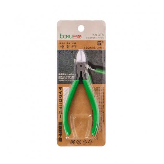 Alicates de Corte 5" 130MM Verde BAKU - Guanxe Atlantic Marketplace