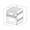 Horno + Freidora de Aire Caliente Inox LARRYHOUSE  14.5 Litros 1.700W
