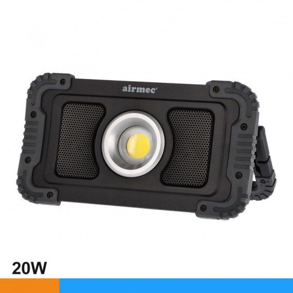 Foco Led Recargable 20W 1.400 Lumens Luz Fría con Altavoz AIRMEC