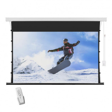 Pantalla Proyección Motorizada Tensada por Lengüeta 221X124 Cm VOLTEN