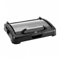 Plancha de Asar 2.200W Placa Mixta con Tapa LARRYHOUSE