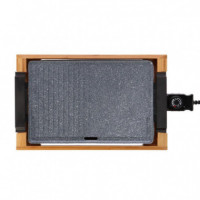 Plancha de Asar Bamboo 2.000W Placa Mixta a la Piedra LARRYHOUSE