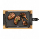 Plancha de Asar Bamboo 2.000W Placa Lisa LARRYHOUSE