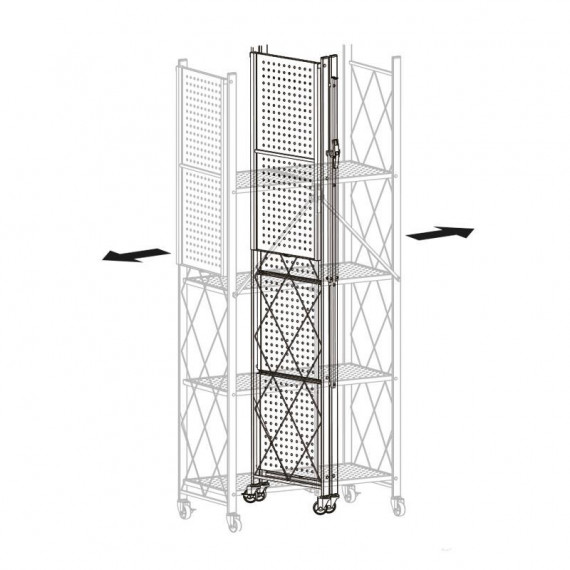 Estanteria Movil Plegable 71X34X126.3 Cm LARRYHOUSE - Guanxe Atlantic Marketplace