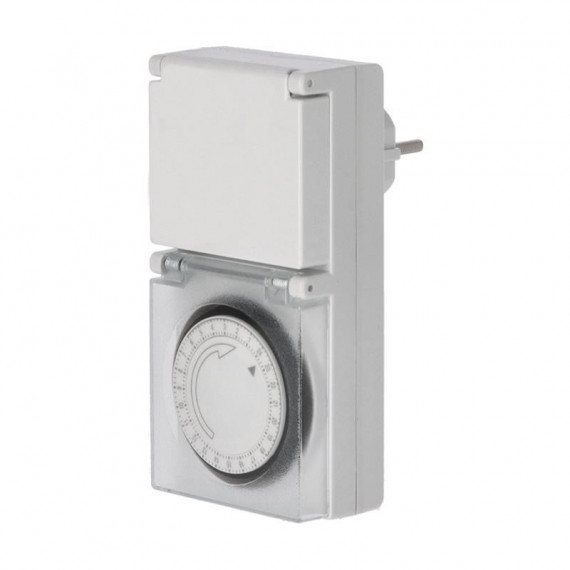 Programador de Enchufe Analógico de Encendido y Apagado 24H Exterior VOLTEN