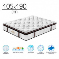 Colchón 105X190X33 Cm Serie Luxury MOMI