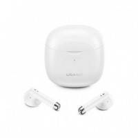 Auriculares Inalámbricos BLUETOOTH Serie Ia con Estuche Blanco USAMS