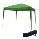 Carpa Plegable Acero 3X3 Metros Verde DONNA GARDEN