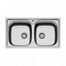 Fregadero Inoxidable 304 2 Senos 80X44X15.5CM BENOTTI