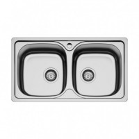 Fregadero Inoxidable 304 2 Senos 80X44X15.5CM BENOTTI