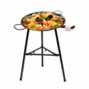 Paellero de Gas 40CM Doble Fuego + Parrilla 45CM + Soporte AIRMEC