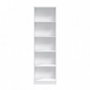 Estantería de 5 Baldas 180X52X25CM Blanco Artik MOMI