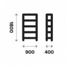 Estanteria Metalica 180X90X40CM 80 Kgs AIRMEC