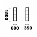 Estanteria Galvanizada 150X60X35CM 50 Kgs AIRMEC