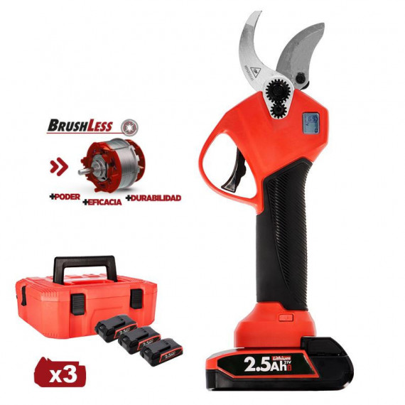 Tijera de Podar 21V sin Escobillas AICER (3X 2.5AH)