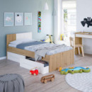 Cama con Cabezal Juvenil + 2 Cajones 77X196X92CM R. Nodi/bl. Artik MOMI