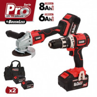 Taladro + Radial 18V Serie Pro AICER (1X 6.0AH + 1X 8.0AH)