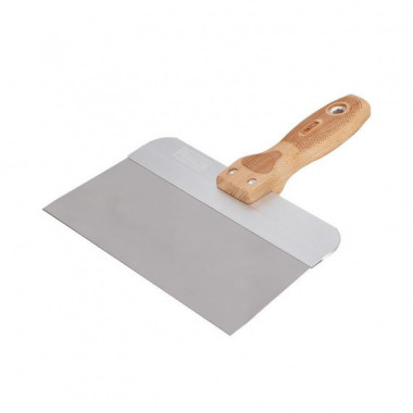Espatula de Emplastecer 25.4CM Flexible de Acero Mango Madera PAMACON