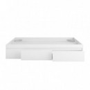 Cama 150 4 Cajones 37X156X196CM Blanco Artik MOMI