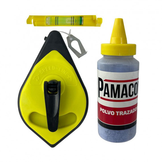 Juego de Tiralineas y Polvo Trazador 30 Metros PAMACON