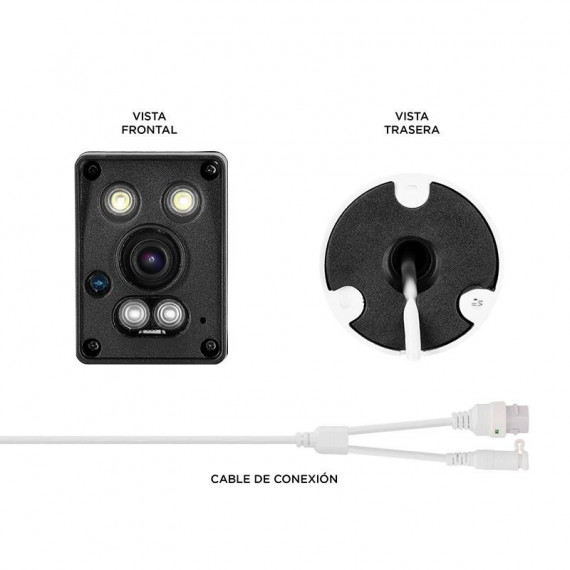 Cámara de Seguridad Tipo Bullet Alarma 3MP Audio Proyector VOLTEN - Guanxe Atlantic Marketplace