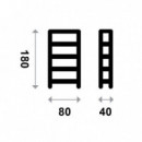 Estanteria Metalica 180X80X40 Cm 80 Kgs AIRMEC