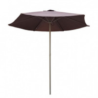 Parasol Acero Marron DONNA GARDEN 2.10 Metros