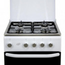 Cocina Gas + Horno Blanca 4 Fuegos 50CM LARRYHOUSE